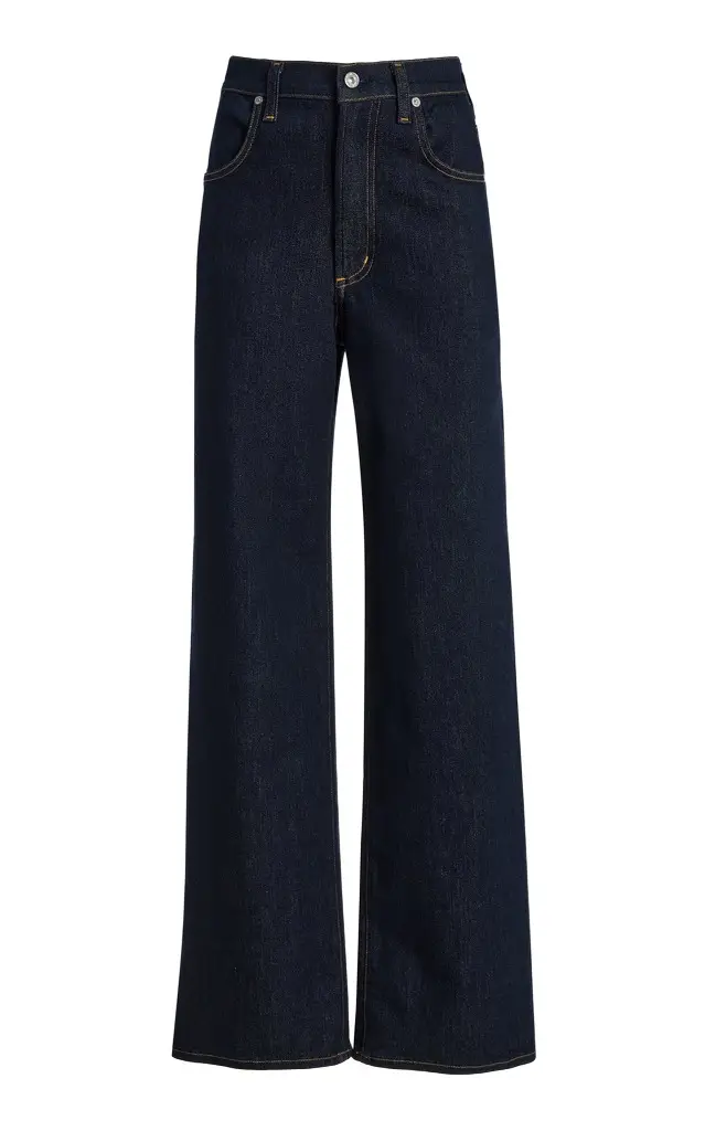 Annina Silk-Denim Mid-Rise Straight-Leg Jeans Annina Silk-Denim Mid-Rise Straight-Leg Jeans