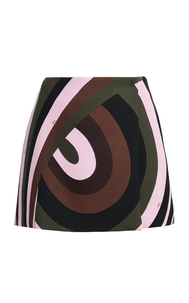 PUCCI Printed Silk-Twill Mini Skirt