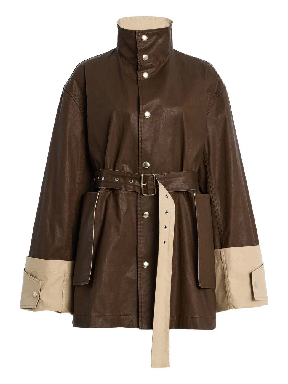 OSSOU Asha Belted Cotton Coat