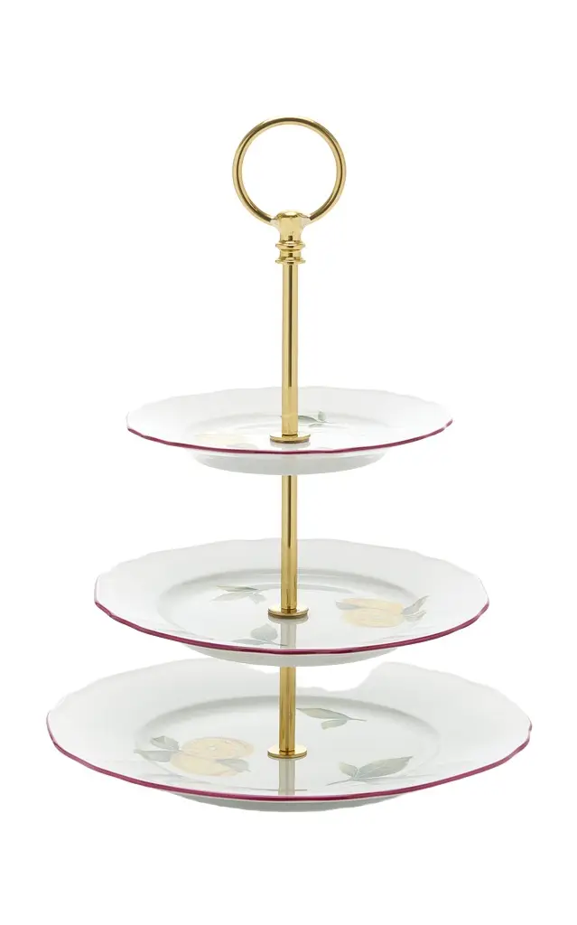 Augarten Wien Exclusive Botanica Citron Porcelain Petit Four Holder - Multi