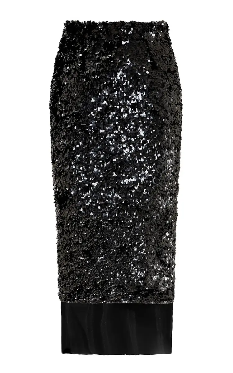 Obsidian Black Column Skirt Obsidian Black Column Skirt