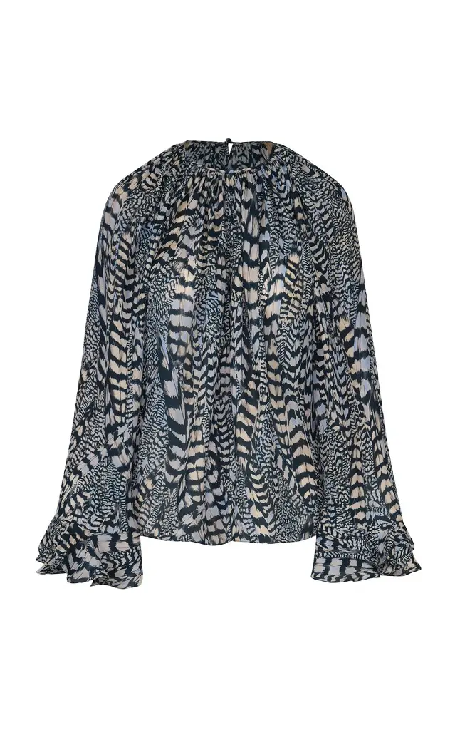 Johanna Ortiz La Bohemia Printed Silk Top