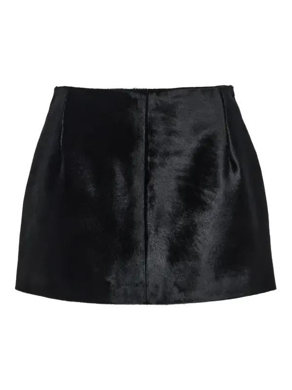 Exclusive Avery Pony Hair Mini Skirt