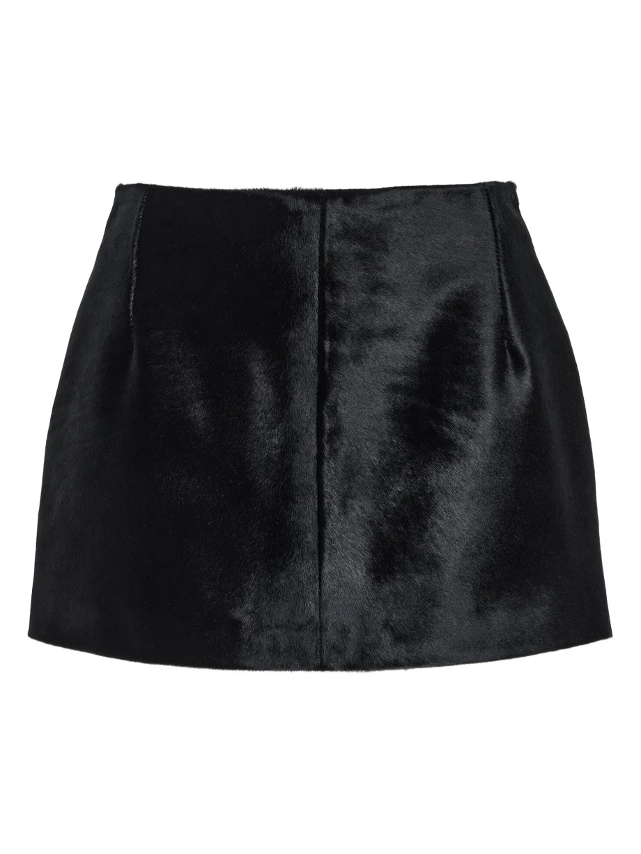 Exclusive Avery Pony Hair Mini Skirt