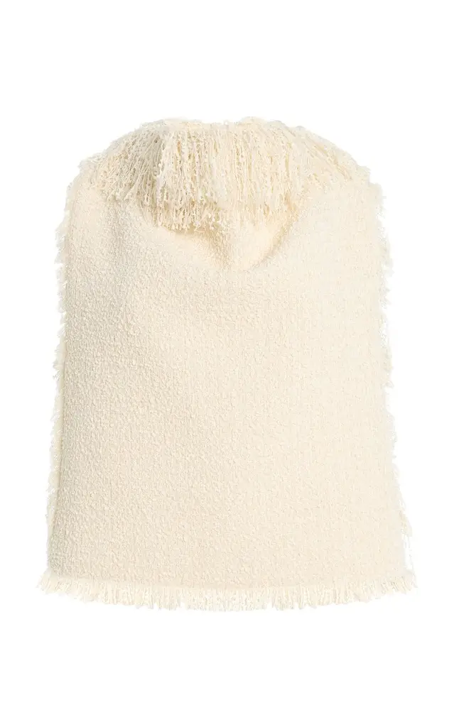 Textured Fringed Boucle Top