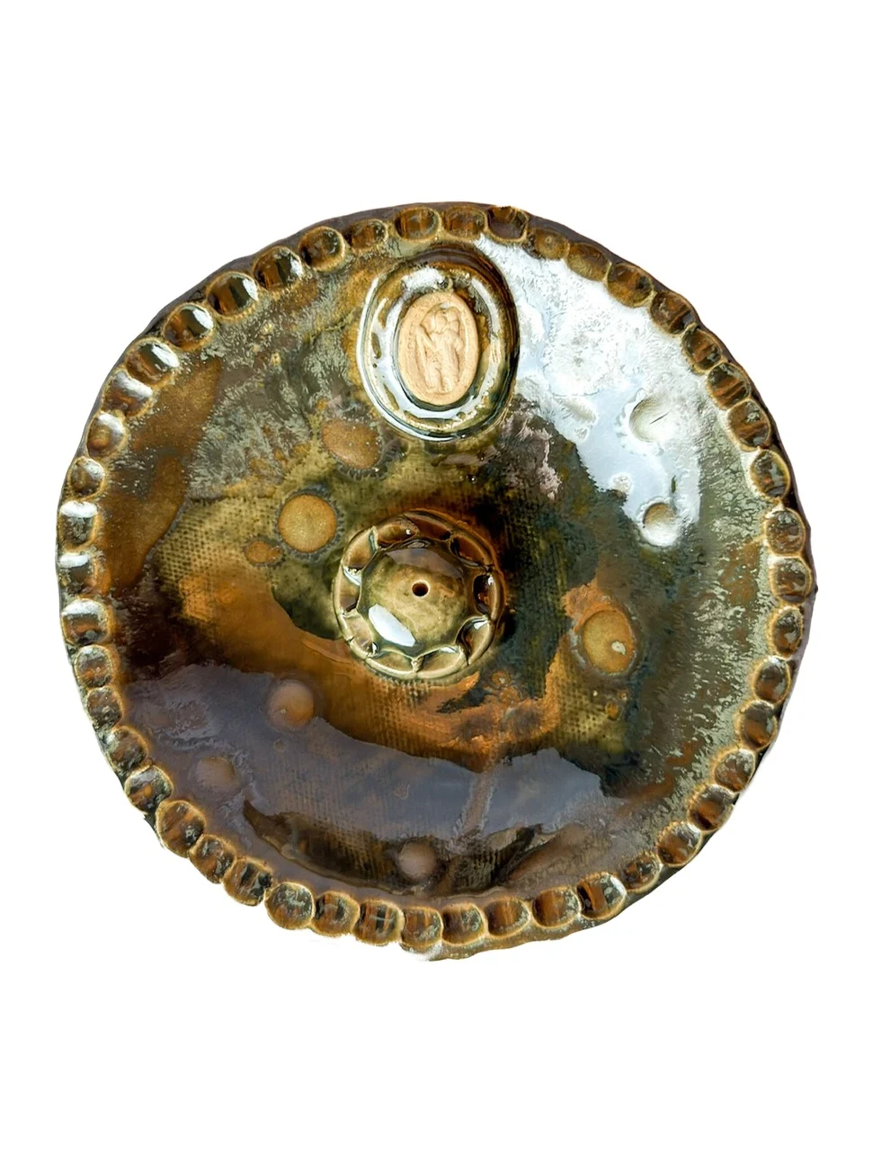 Jeanette Morrow St. Christopher Medallion Incense Holder