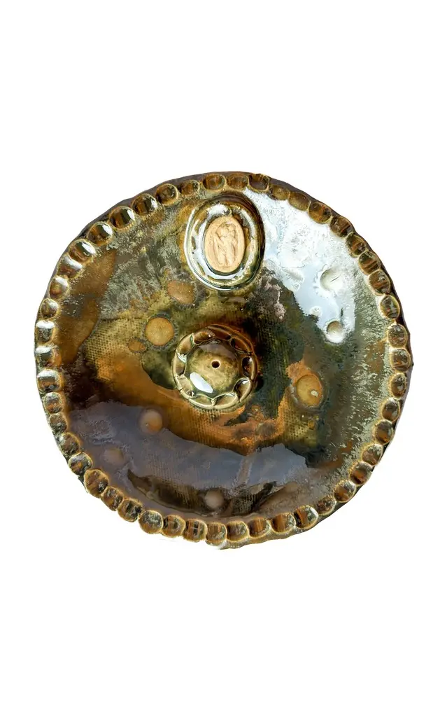 St. Christopher Medallion Incense Holder - Green St. Christopher Medallion Incense Holder - Green