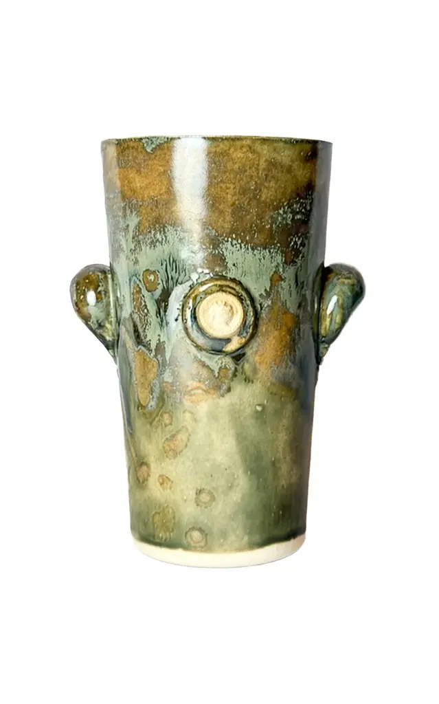 Jeanette Morrow Solider Button Heather Vase