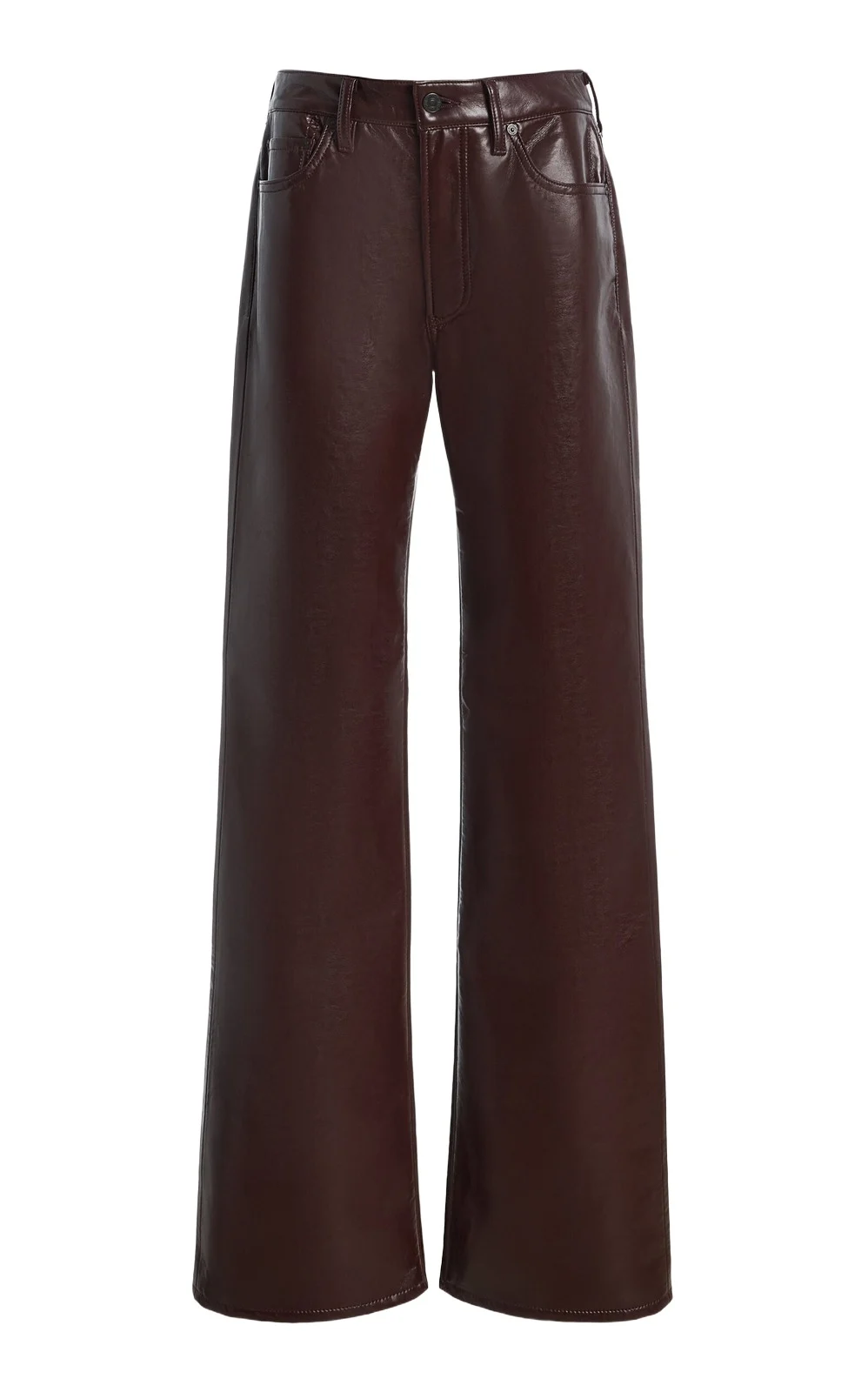Genova Leather-Blend Bootcut-Leg Pants