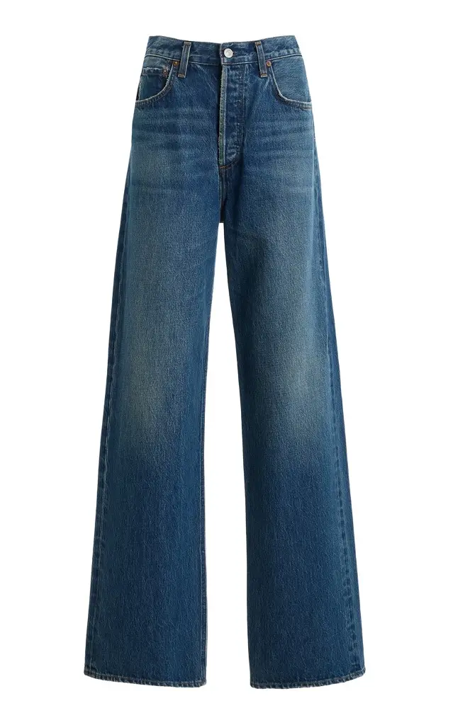 Ren Rigid Mid-Rise Wide-Leg Jeans