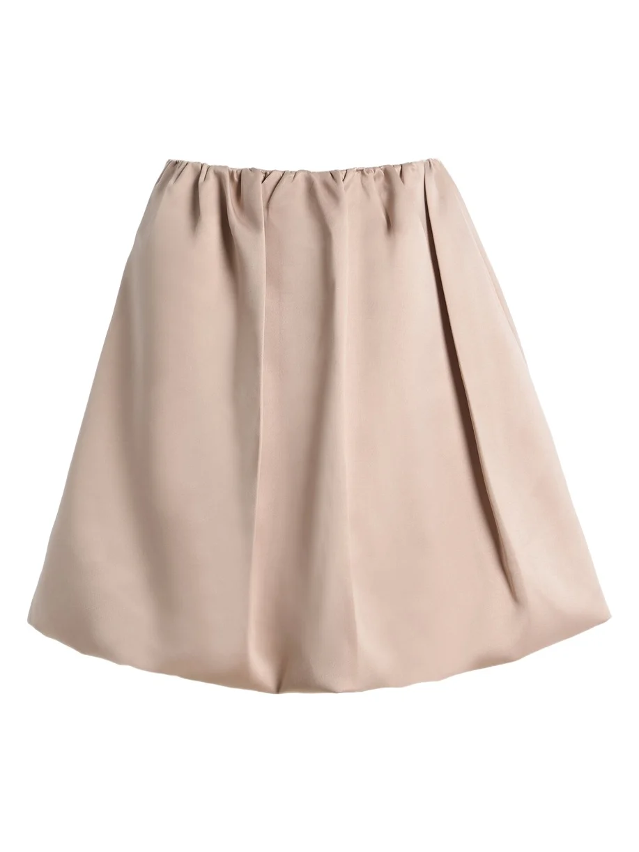 Lii Gathered Twill Mini Skirt