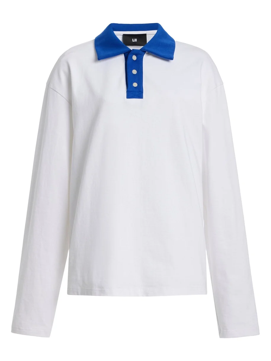 Lii Contrast-Collar Cotton Polo