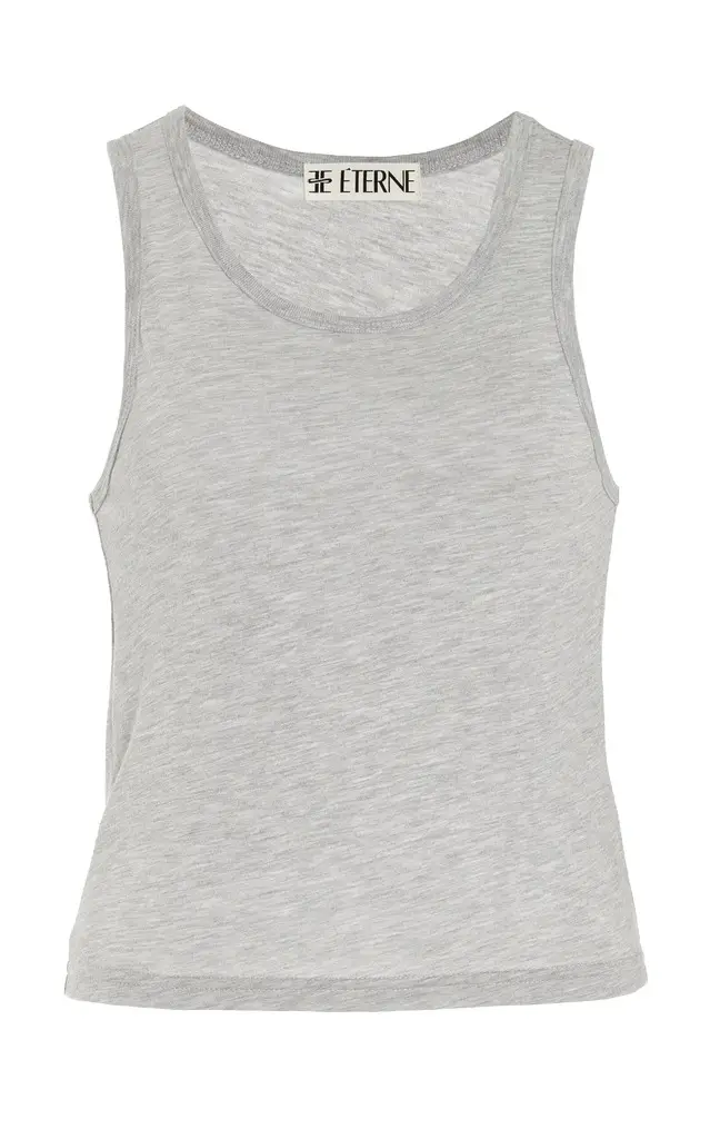 ÉTERNE Fitted Cotton-Blend Jersey Tank Top