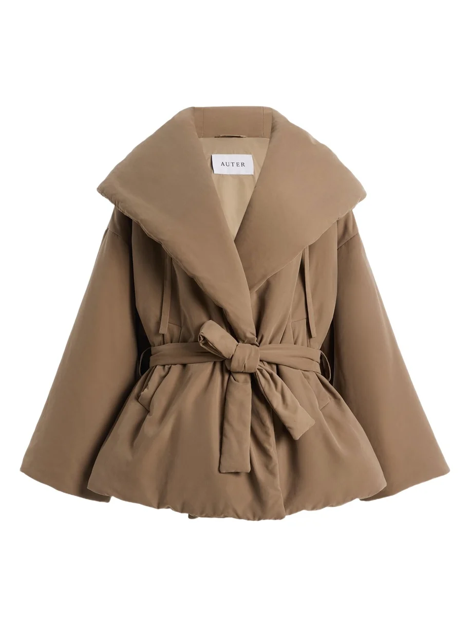Auter Brushed Hooded Twill Puffer Jacket