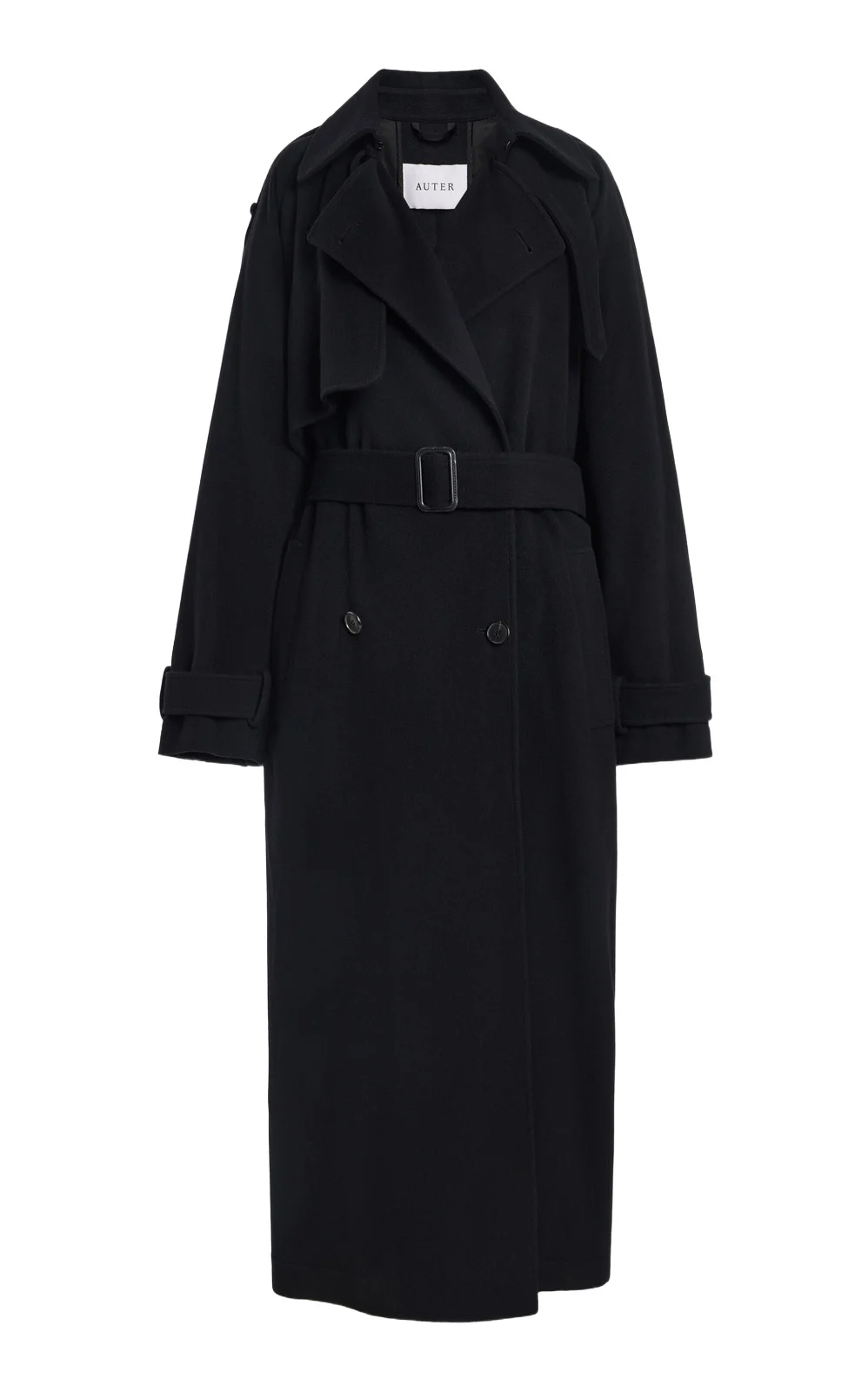 Auter Belted Wool-Cashmere Trench Coat