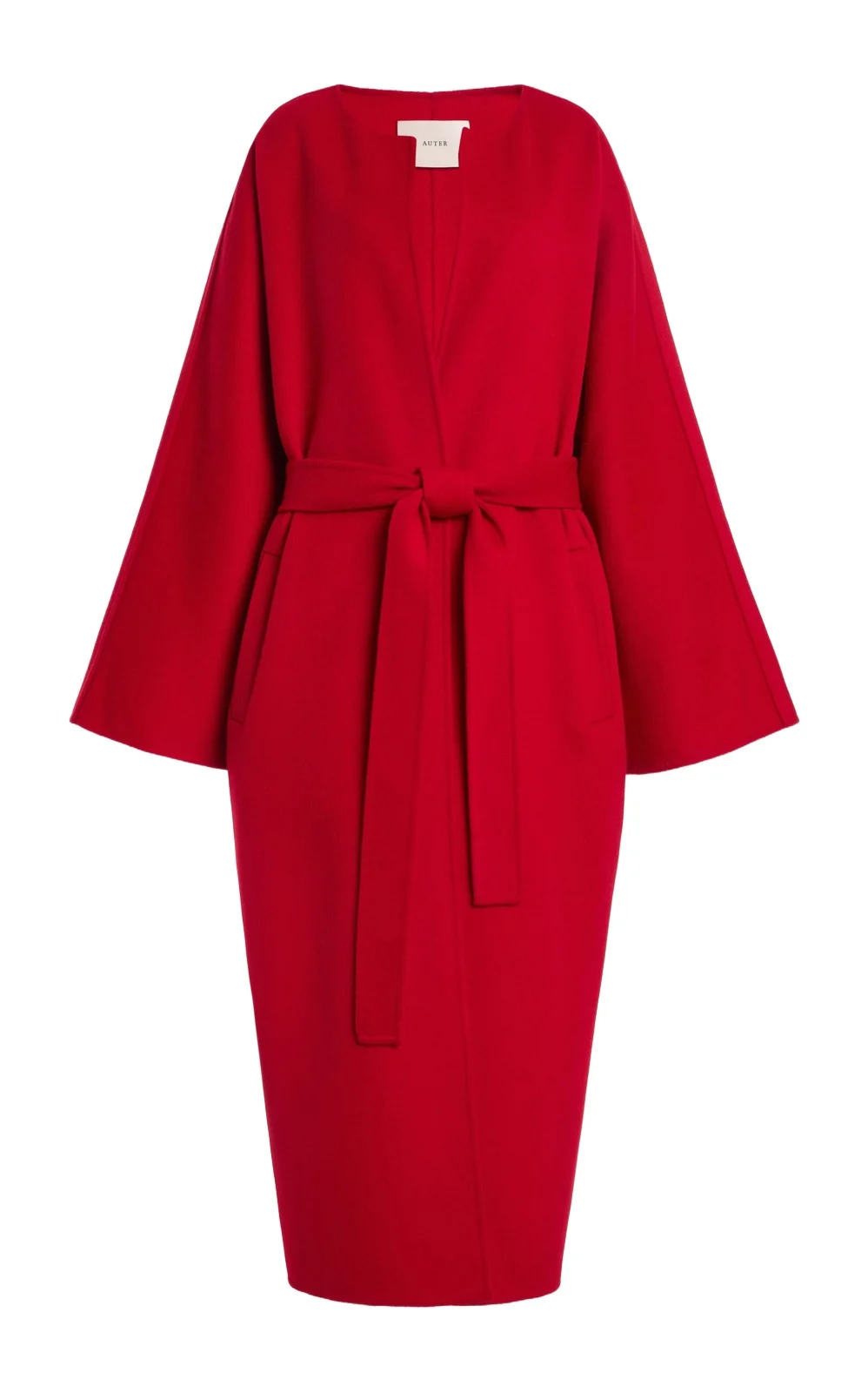 Auter Collarless Wool-Cashmere Coat