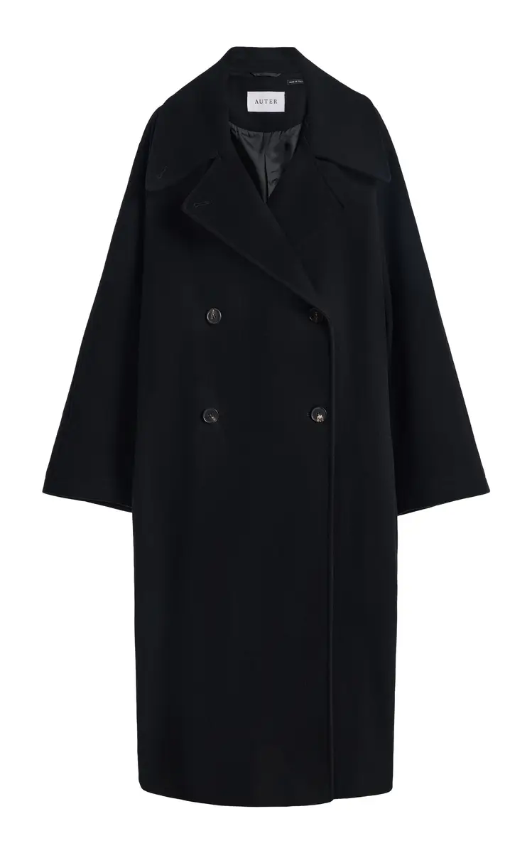 Double-Breasted Wool-Blend Peacoat Double-Breasted Wool-Blend Peacoat