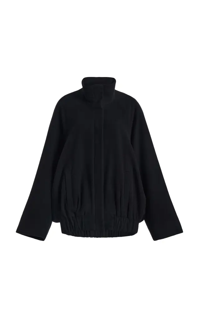 Auter Batwing Wool-Cashmere Bomber Jacket