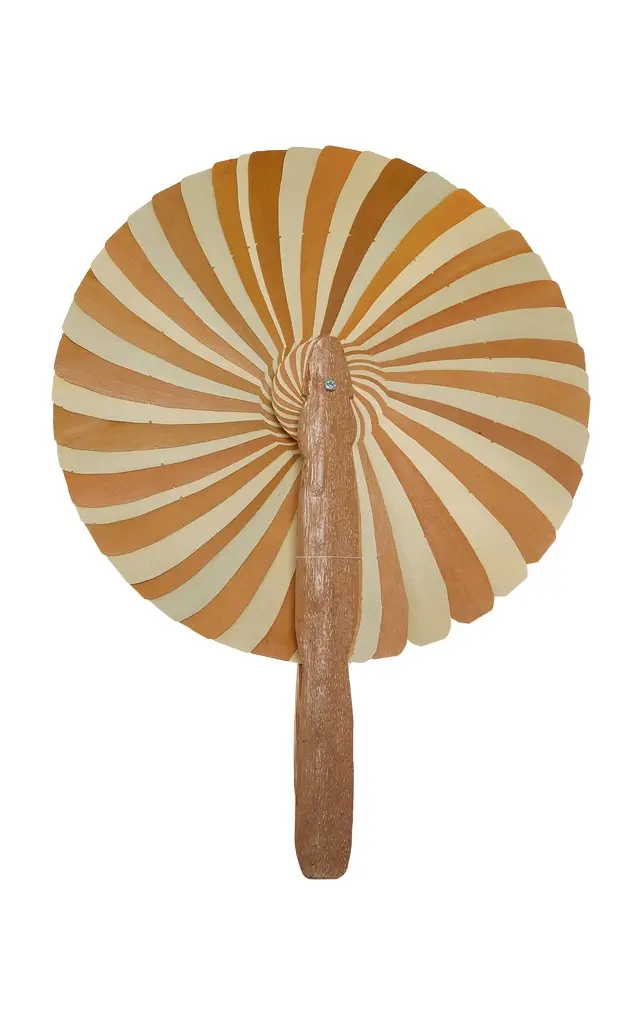 The Nice Fleet Palm Leaves Wooden Fan