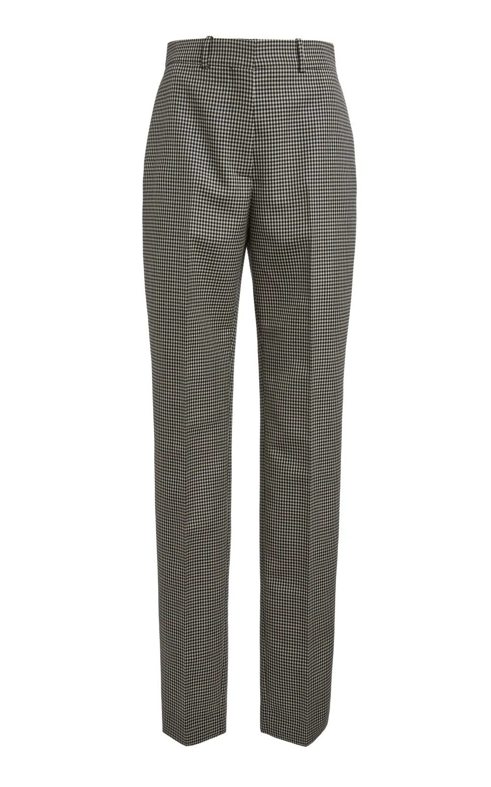 Gingham Wool-Mohair Cigarette Pants