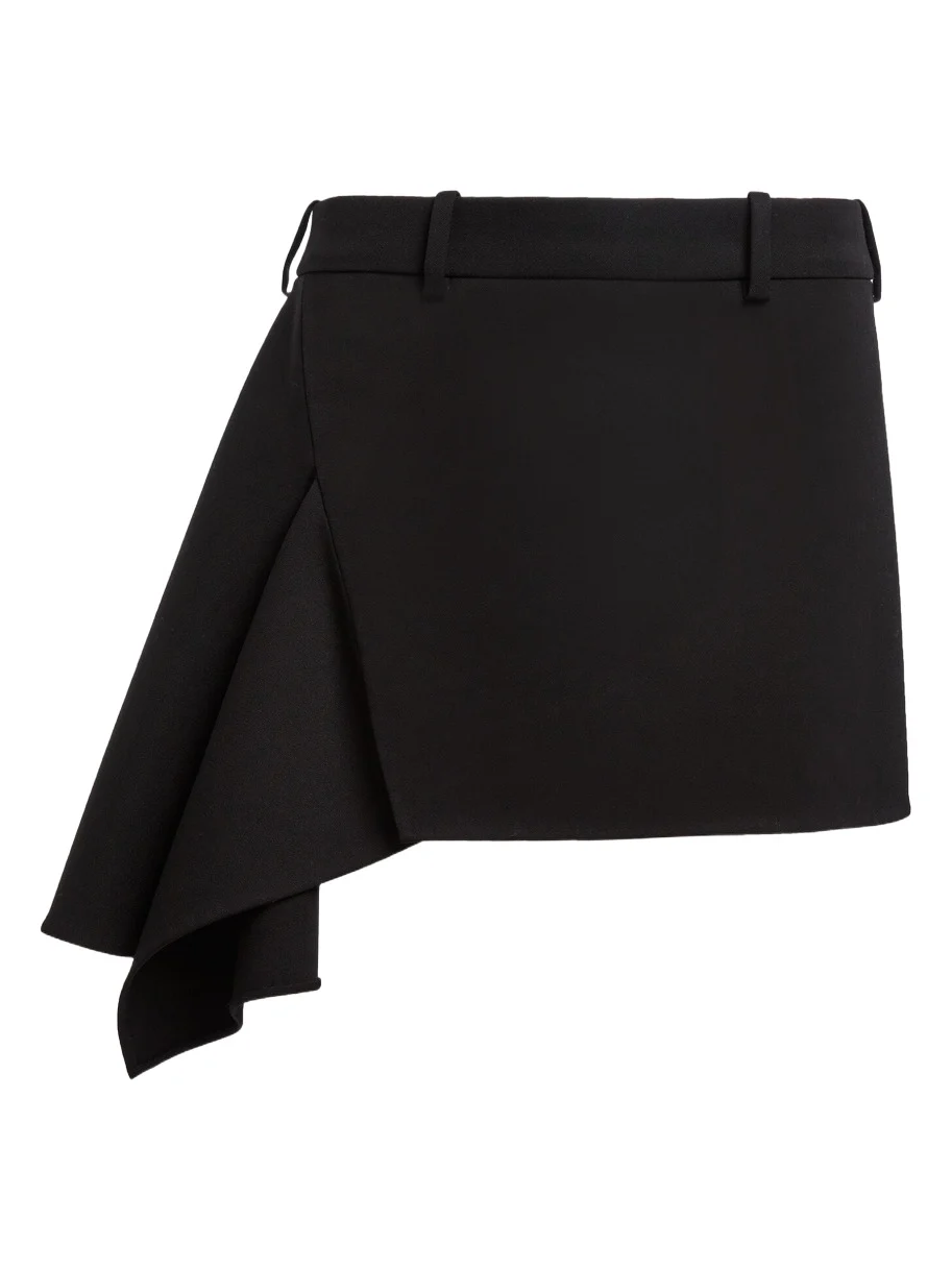 Slashed Wool Mini Skirt Slashed Wool Mini Skirt