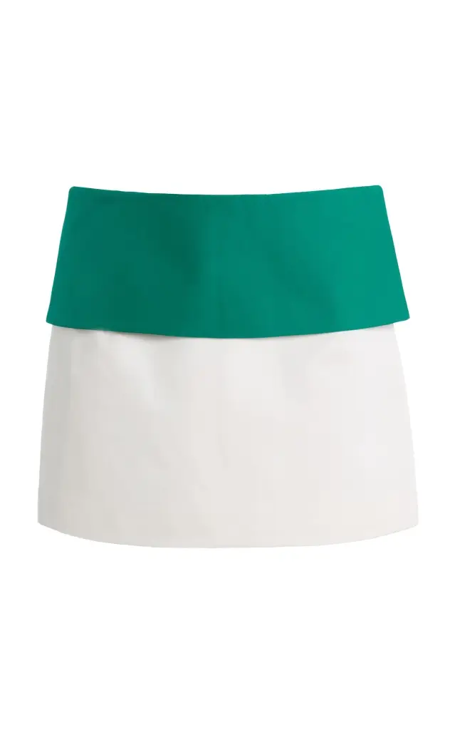 Lii Fold-Over Crepe Mini Skirt