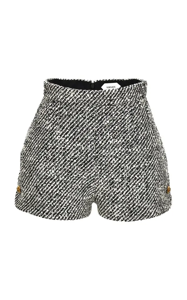 Versace Wool Boucle Mini Shorts