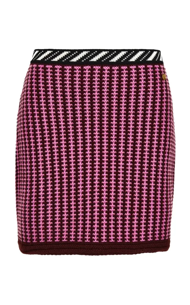Versace Crochet Knit Mini Skirt