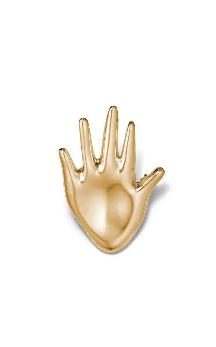 AGMES Small Dalí Gold Vermeil Brooch