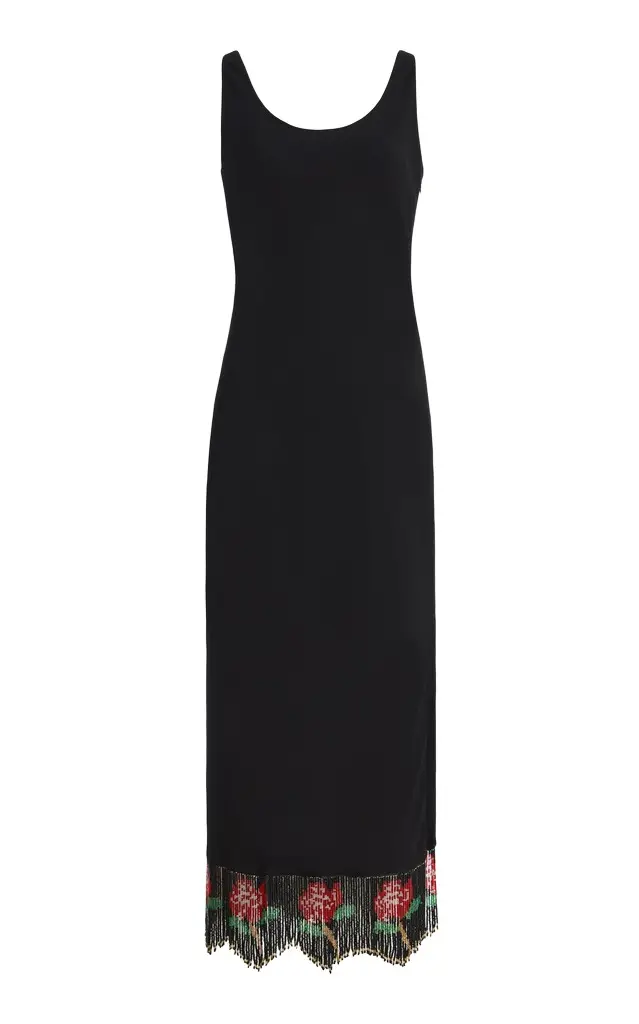 Exclusive Rosanna Embellished Crepe Maxi Dress