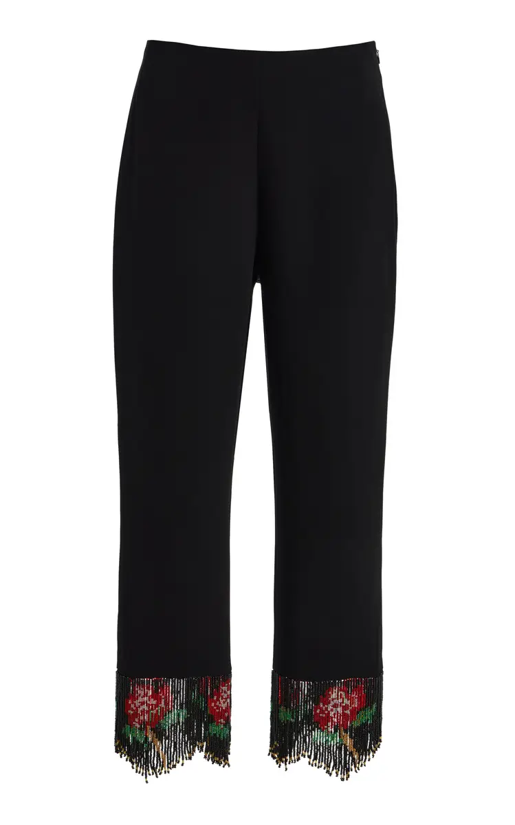 Exclusive Rosanna Embellished Crepe Pants Exclusive Rosanna Embellished Crepe Pants