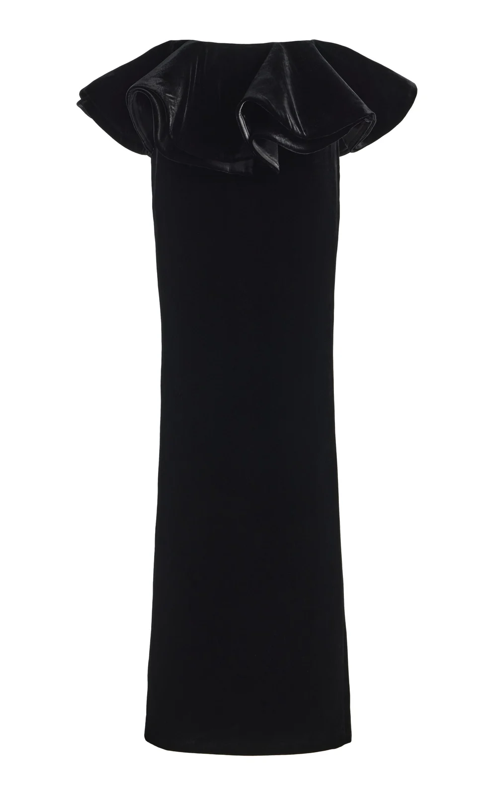 The New Arrivals Ilkyaz Ozel Velvet Maxi Peplum Skirt