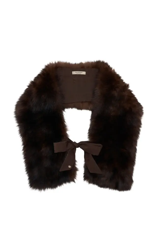 Valentino Garavani Feathers & Fur Stole