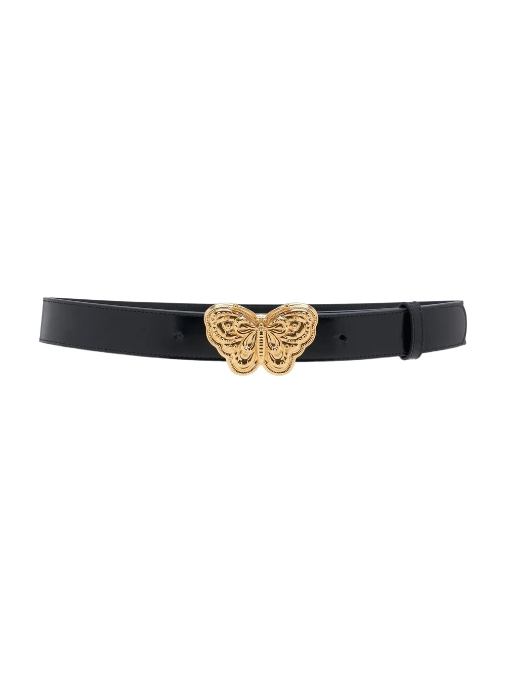 Valentino Garavani Butterfly-Buckle Leather Belt