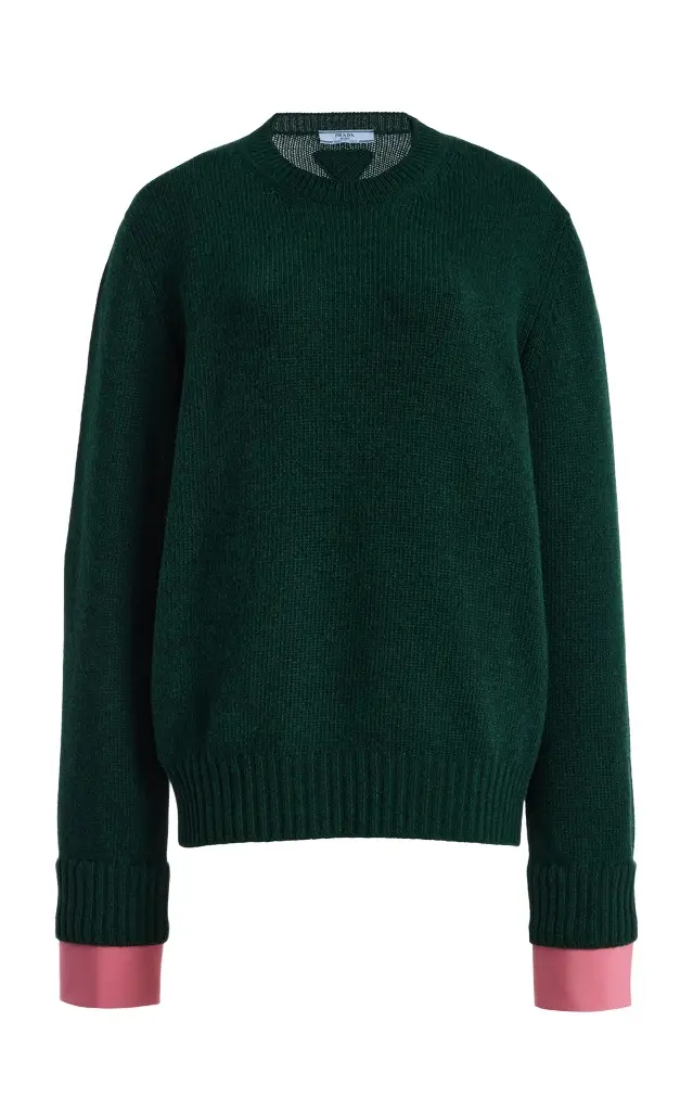 Color-Blocked Wool-Cashmere Sweater