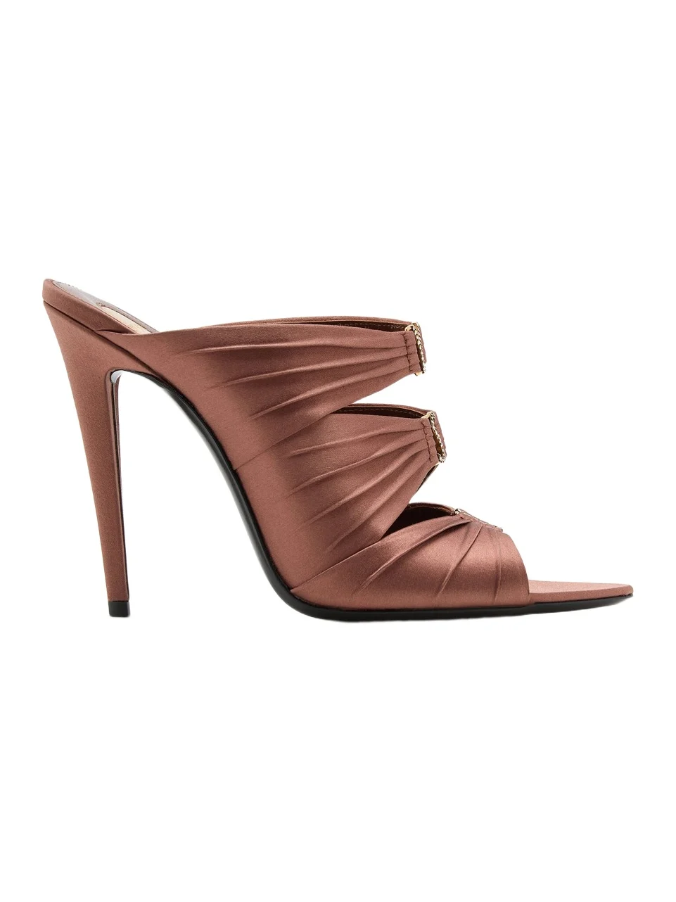 Saint Laurent Emilie Crepe Satin Mules