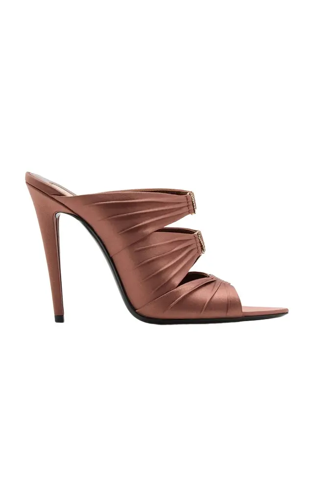Emilie Crepe Satin Mules