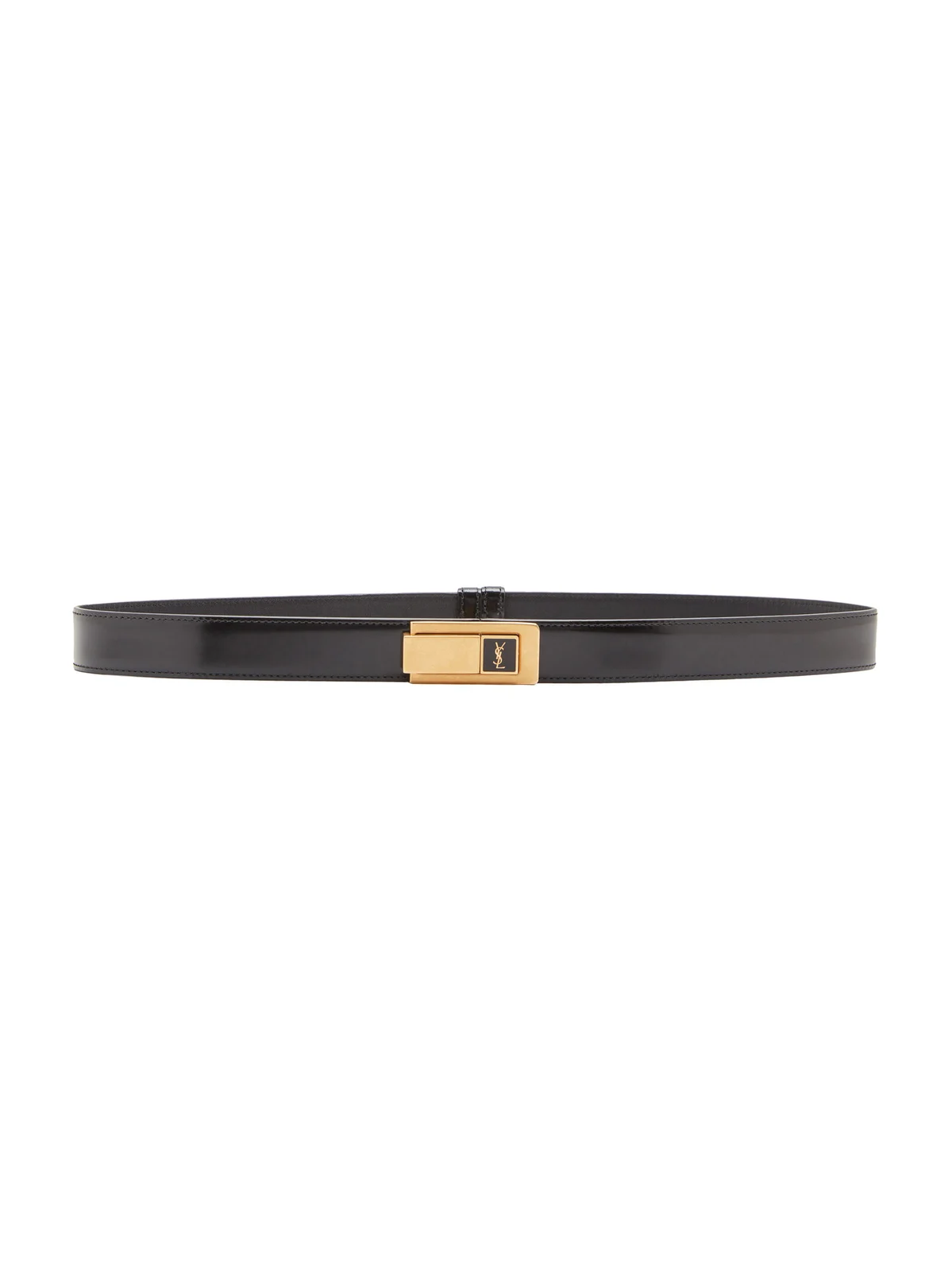 Saint Laurent Cassandra Buckle Leather Belt