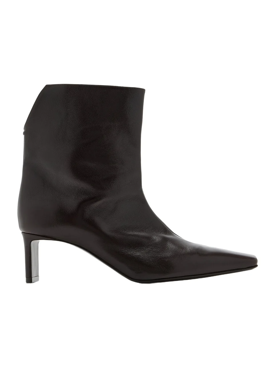 Khaite Ona Leather Ankle Boots