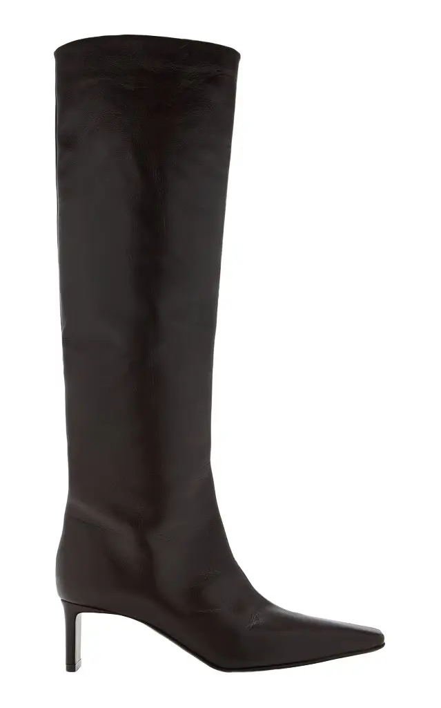 One Knee-High Leather Boots