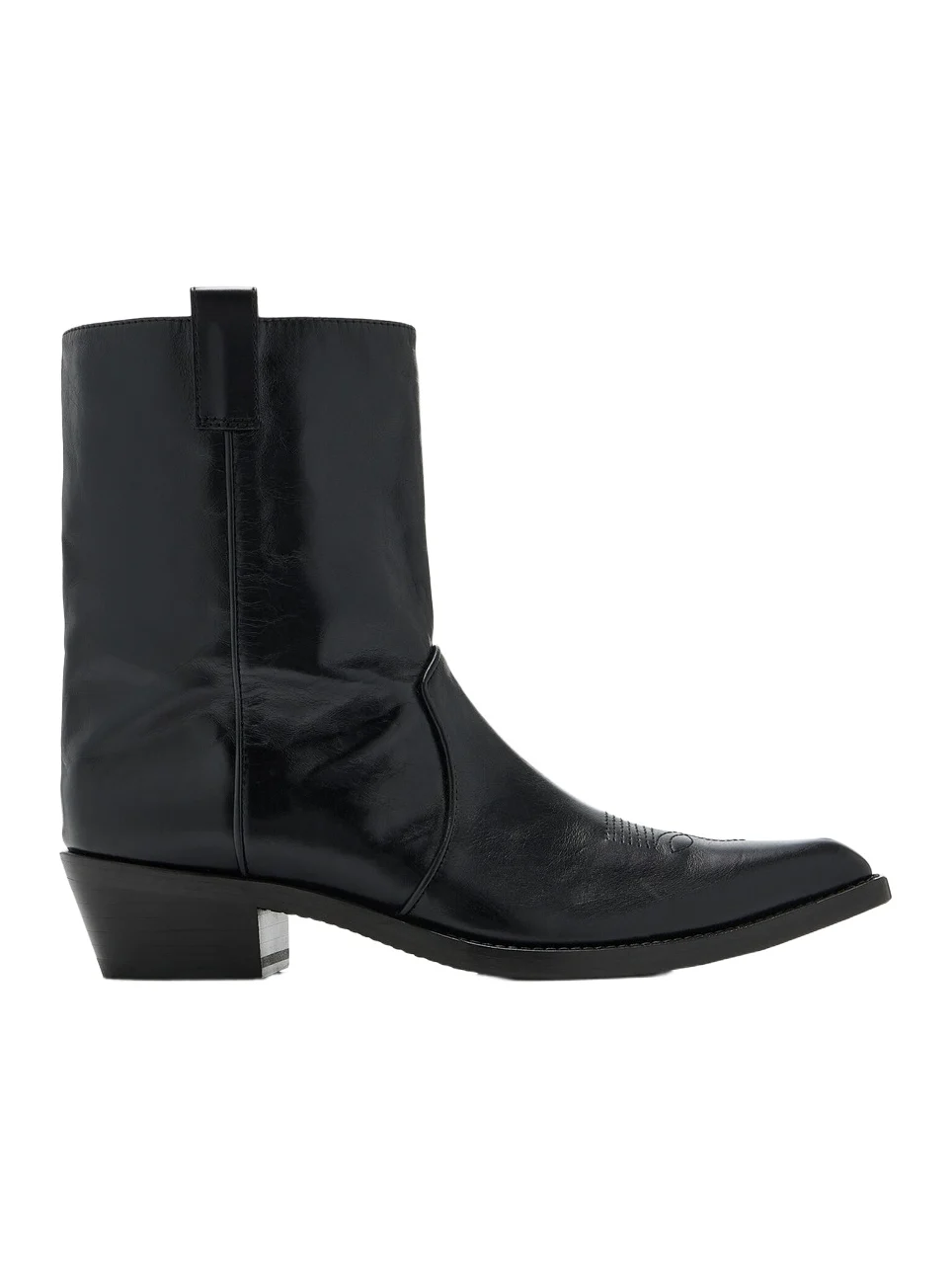 Khaite Clive Leather Ankle Boots