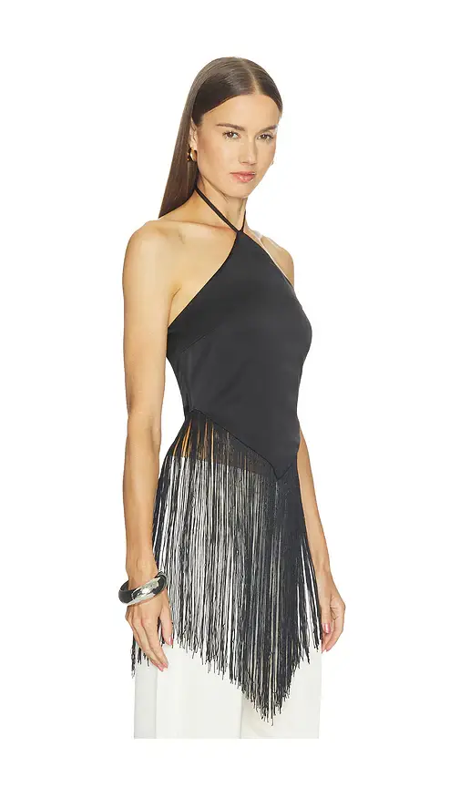 superdown Aila Fringe Halter Top | Thumbnail 2 superdown Aila Fringe Halter Top | Thumbnail 2