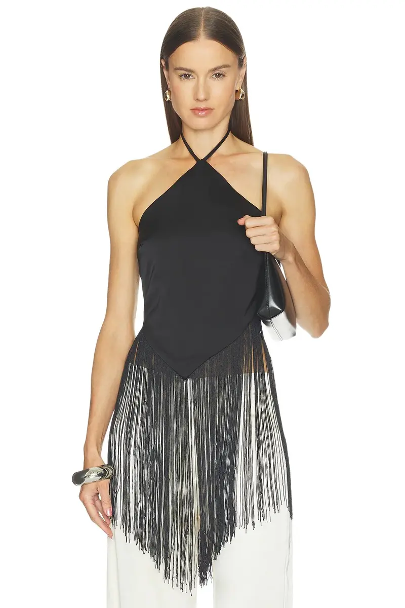 Aila Fringe Halter Top Aila Fringe Halter Top