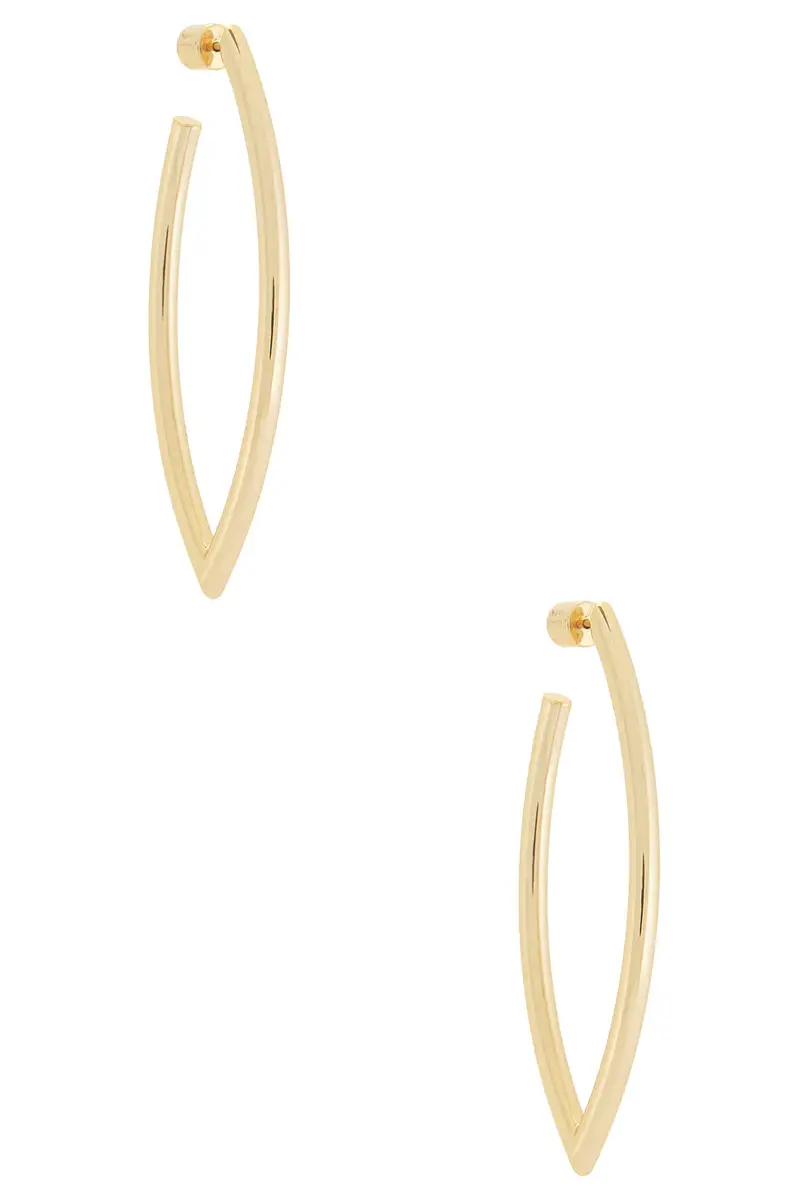 Medium Feather Hoop Earrings