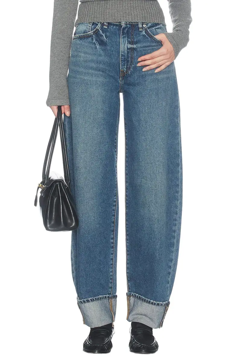 Aria Cuffed Barrel Jeans