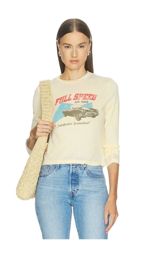 Full Speed Auto Supply Burnout Vintage Long Sleeve Top Full Speed Auto Supply Burnout Vintage Long Sleeve Top