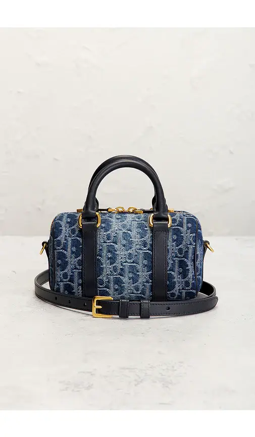 Dior Oblique Denim Nano Groove Convertible Bowling Bag | Thumbnail 2 Dior Oblique Denim Nano Groove Convertible Bowling Bag | Thumbnail 2