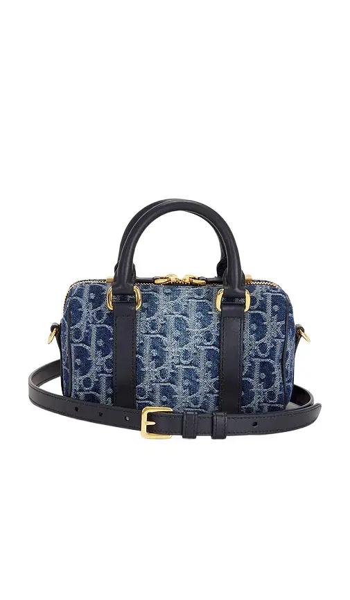 Oblique Denim Nano Groove Convertible Bowling Bag