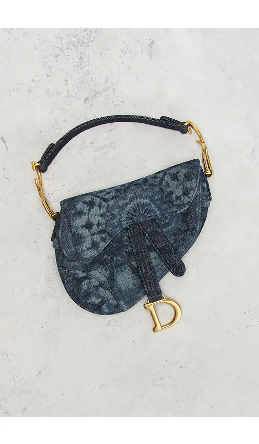 Dior Kaleidoscopic Tie Dye Denim Mini Saddle Bag | Thumbnail 2 Dior Kaleidoscopic Tie Dye Denim Mini Saddle Bag | Thumbnail 2