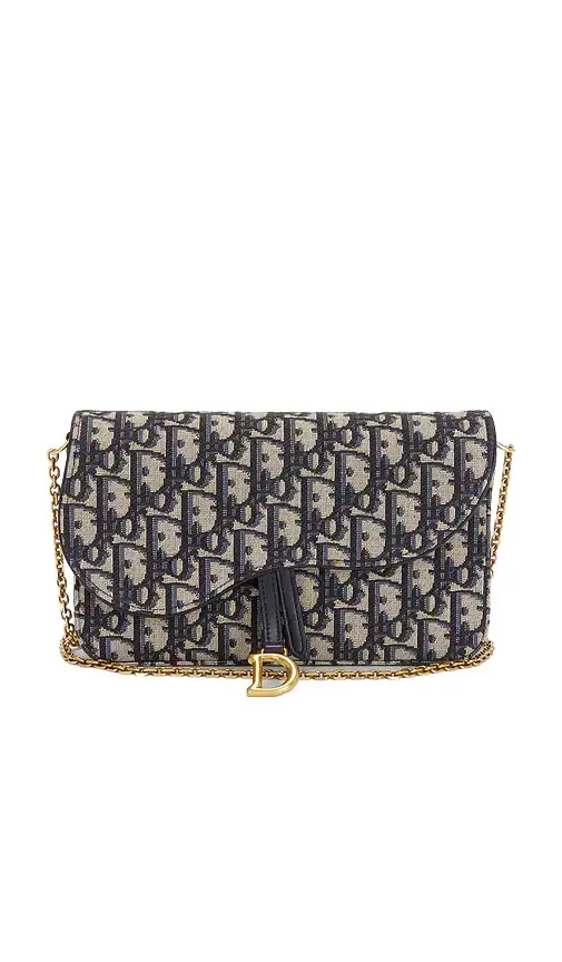 Dior Oblique Saddle Wallet On Chain